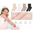 thumbnail image 3 of Zando 2 Pack Ballet Tights for Girls 4-6 Ultra Soft Pro Footed Dance Leggings School Uniform Opaque Stockings Girls Nude White 9-14, 3 of 7
