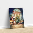 thumbnail image 3 of Merry Christmas Boxer Santa Hat Xmas Tree Winter Holiday Vertical Matte Canvas Poster Boxers Dog Lover Gifts Idea Wall Art Home Decor - 01013, 3 of 5