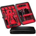 thumbnail image 3 of Set de Manicura, 18 Piezas Cortaúñas Kit de Pedicura Kit de Cuidado de Uñas Kit de Manicura Herramientas Profesionales Regalo para Hombres Mujeres Amigos y Padres (Negro y Rojo), 3 of 5