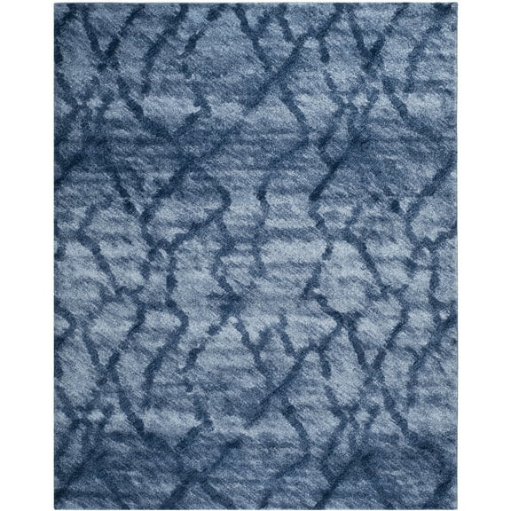 SAFAVIEH Retro Daphne Abstract Area Rug, Blue/Dark Blue, 8' x 10'
