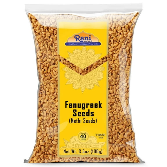 Rani Fenugreek (Methi) Seeds Whole 3.5oz (100g) Trigonella foenum graecum ~ All Natural | Vegan | Gluten Friendly | Non-GMO | Kosher | Indian Origin, used in cooking & Ayurvedic spice