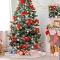 thumbnail image 4 of SKYSONIC Pink Marble Christmas Tree Skirt 48" Christmas Decorations Indoor Outdoor Tree Skir for Home Holiday Party Decorations Gift, 4 of 5