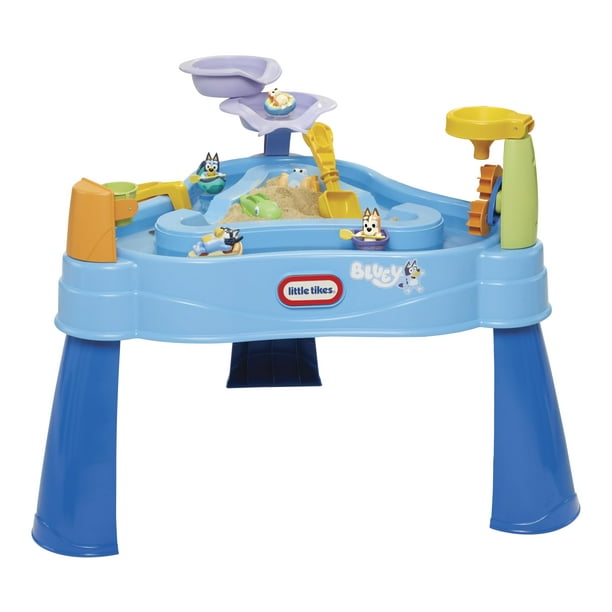Mesa de agua Little Tikes Bluey con 6 accesorios, Bluey Active Play, para niños y niñas de 1 a 6 años