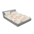 thumbnail image 2 of Ambesonne Floral Fitted Sheet & Pillow Sham Set, Orchid in Soft Colors, Queen, Multicolor, 2 of 2