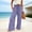 Purple, variant on Juslio Womens Pants Casual Linen Loose Comfortable High Waist Wide-Leg Pants