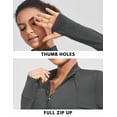 thumbnail image 4 of Pinspark Women's Athletic Jackets Lightweight Running Workout Jacket Full Zip Track Tops Sportswear with Thumb Holes, 4 of 6