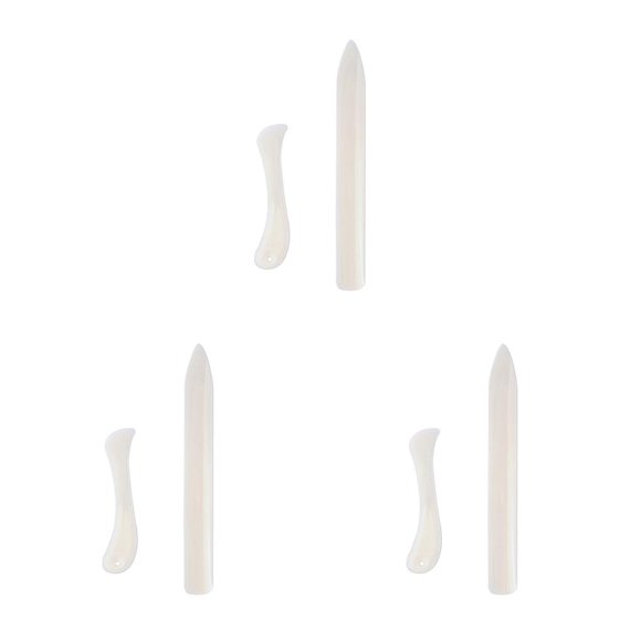 Injueey Pack of 2 Scoring Creaser Folder Tool Scrapbooking Creasing Cards Handmade Scraper Plastic Supply for Household Office Type1 NO1