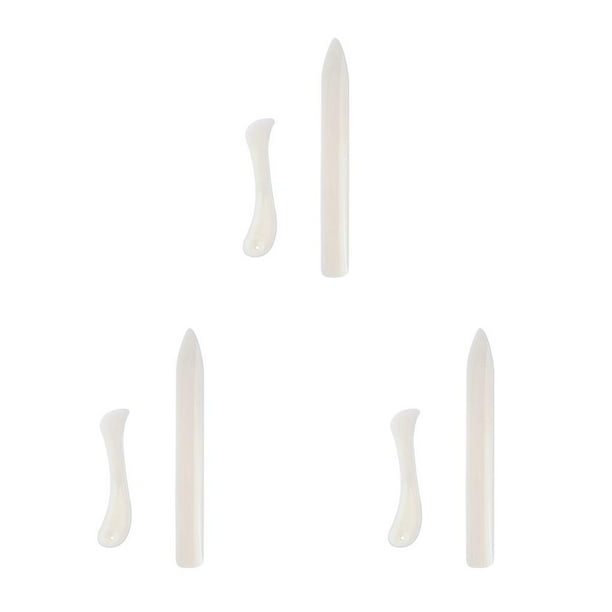 Matsuzay Pack of 2 Foldable Creaser Paper Handicraft Portable Scraper Cards Handmade Crafts Bookbinding Tool DIY Scrapbooking Type1 NO1