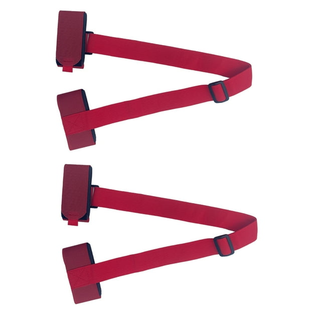 Maytalsory Lot de 2/lot Porte-Épaule de Ski Réglable avec Élastique et Durable Simple et Pratique Premium EVA Rouge