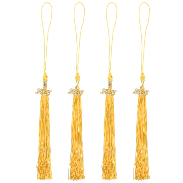 4 borlas para birrete de graduación, accesorios decorativos para birrete de doctorado, borlas para birrete de graduación 2025, accesorios para sombrero de graduación, colgantes con borlas