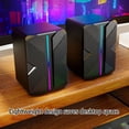 Sound Sensor Computer KRTYDBFZ Mini USB Power PC Speakers With Colorful RGBs Lighting 3.5Mm ...