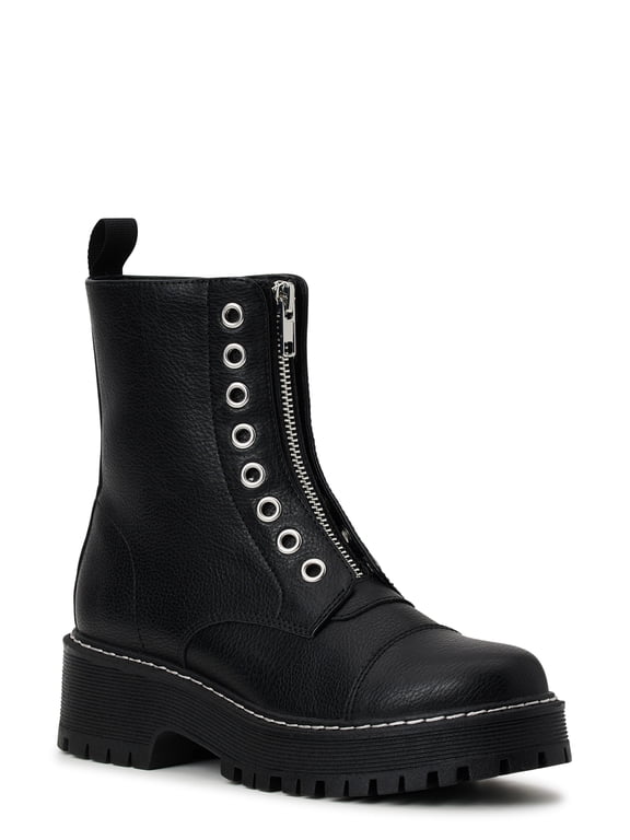 Women's Zip Front Combat Boots