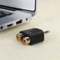 thumbnail image 1 of Dual For  Jack Adapter, 3.5mm 3.5mm Stereo Plug To 2 For  Female Jack Connector, Audio Connector Black For  Plug Female Mono Audio Extension Adapter, 1 of 5