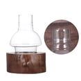 thumbnail image 6 of Sensethe Holder Glass Candlestick Tealight Candlestick Rack Stand Housewarming Gift with Wooden Base for Home Office, 6 of 8