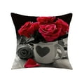 thumbnail image 2 of Btomtd Valentine's Day Gift Valentines Day Decorations European Classic Throw Pillow Cover Rose Throw Pillow Cover 18x18 Inch Office Sofa Pillow Cover, 2 of 6