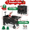 thumbnail image 6 of Sekey 250L Collapsible Wagon with Folding Table and Drink Holders, Foldble Beach Wagon with All-Terrain Wheels Load up to 330LBS for Shopping, Camping, Sports.Black, 6 of 8