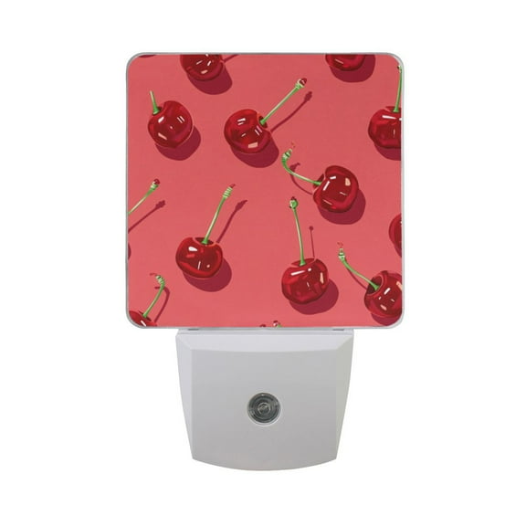 Beautiful Cherry Night Light 2 Pack LED Nightlight Plug into Wall Dusk to Dawn Sensor Soft White