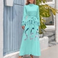 thumbnail image 4 of Necesito vitamina Sea vaion juego de palabras cita Vestido largo vestidos de mujer ropa de lujo para mujer, 4 of 5