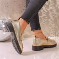 thumbnail image 5 of Willtoo Womens Platform Loafers Round Toe Slip On Casual Dress Shoes Fashion Chunky Lug Sole Walking Shoes for Daily Wear, 5 of 6