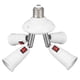 thumbnail image 5 of Zócalo divisor de luz Divisor de bombilla 4 en 1 E26 E27 Resistente al calor Rotación de 360 grados Divisor de luz doblado de 180 grados con interruptor 85-265 V, 5 of 5