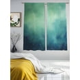 thumbnail image 3 of Teal Green Starry Night Sheer Curtains 72 Inch Length 2 Panels Set, Modern Vintage Scenery Voile Window Treatment Rod Pocket Curtains Sheers Drapes for Bedroom/Living Room/Kitchen 52"x72"x2, 3 of 7