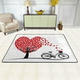 thumbnail image 2 of Dreamtimes Valentine Heart Tree Bike Non-Slip Area Rug 72"x48", Romantic Leaf Soft Non Slip Washable Floor Mats for Indoor Front Porch,Living Room, Bedroom,Kitchen, 2 of 5
