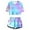 Glisme554-Sky Blue, variant on Casual Girls Clothing Set Summer Print Short Sleeve Top And Shorts Set Cute Round Neck Pocket Casual Outfit For Teens And Juniors Size 13-14 Years Light Green Outfits Set For Girl