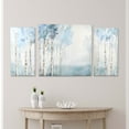 thumbnail image 2 of Prinz Blue Birch Tree 44.5" x 22.5" Canvas Wall Art, 3-Piece Large Abstract Wall Décor, Blue, 2 of 5
