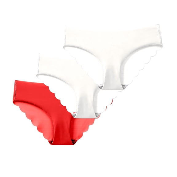 Vibrex Cotton Underwear for Women Seamless 3PC Women Comfortable Underwear Ice Silk Panties Comfy Yoga Panties Exercise Briefs,Stretch Briefs,S-2XL