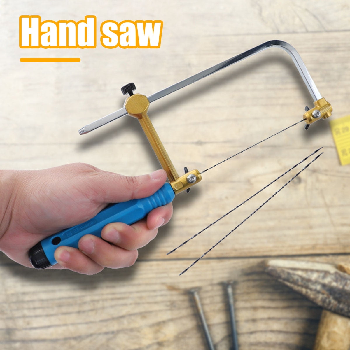 Toorise Coping Saw Heavy Duty Metal Hand Saw Fast Cutting Non-slip Hacksaw  with 16 Replacement Steel Saw Blade Woodworking Tool Kit for Wood Plastic  Metal Cutting 