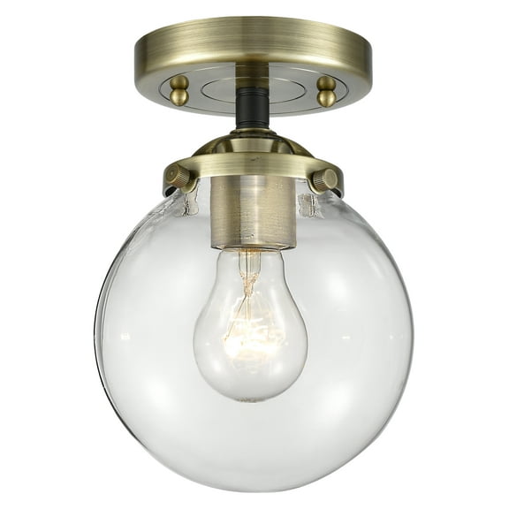Innovations 1-LT LED Beacon 6" Semi-Flush Mount - Black Antique Brass - 284-1C-BAB-G202-6-LED