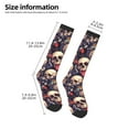 thumbnail image 2 of Naloa Skull record rock Thigh High Socks Extra Long Stretchy Sock Women Over Knee High Opaque Stocking Daily Wear, 2 of 6