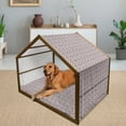 thumbnail image 2 of London Pet House, Famous English City Popular Landmarks and UK Tourism Travel Destination, Outdoor & Indoor Portable Dog Kennel with Pillow and Cover, 5 Sizes, Multicolor, by Ambesonne, 2 of 4