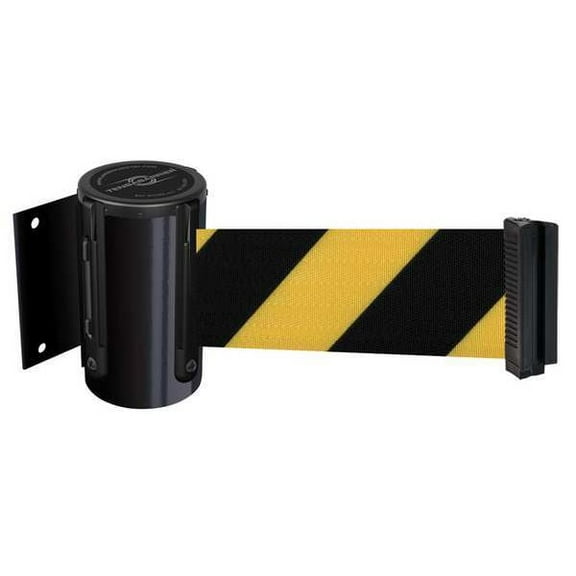 Tensabarrier Belt Barrier, Black,Belt Yellow/Black 896-STD-33-MAX-NO-D4X-C