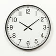 thumbnail image 1 of Horloge Murale Ronde à Cadre Noir, 1 of 1