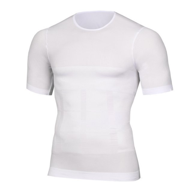 Ropa moldeadora de cuerpo para hombre sin costuras que contrae el abdomen, levanta la espalda, ropa interior ajustada, camiseta deportiva que absorbe la humedad