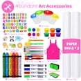 thumbnail image 6 of Joyooss Wooden Double-Sided Kids Easel with Paper Roll, 6 of 8