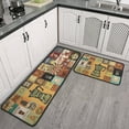 thumbnail image 2 of Coffee Kitchen Rugs Decor Set of 2s Set Kitchen Mat Washable Runner Rug 17"x47"+17"x23"(Gold), 2 of 5