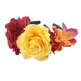 thumbnail image 6 of ZPAQI Women Day of The Dead Headband Artificial Contrast Color Rose Flower Crown with Fake Stamen Mexican Halloween Festival Headpiece, 6 of 6