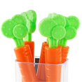 thumbnail image 4 of Lot de 5 clips de fermeture pour emballages alimentaires, en plastique, réutilisables et portables, en forme de carotte, 4 of 4