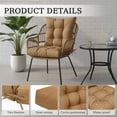 thumbnail image 3 of Eurhowing Waterproof Patio Rocking Chair Cushions 1-Piece, 3" Thick Outdoor Chair Cushion with Ties, Non-Slip Seat Pad for Garden Lawn Furniture, 1Pack, Light Brown, 3 of 11