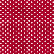 The Pioneer Woman 58" Anti-pill Fleece Flea Market Dot Print Sewing & Craft Fabric by the yard, Red