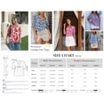 thumbnail image 4 of PRETTYGARDEN Womens Summer Boho Tops Vacation Outfits Casual Tie Front V Neck Peasant Blouses Puff Short Sleeve Shirts, 4 of 7