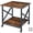 Rustic Brown-2-Tier(23.6"W x 23.6"D x 22.7"H), variant on Large Printer Stand 23.6 X 23.6 22.6 Inches Square Table With Storsh2 Tier Rolling Cart Industrial Wheels For Home Office - Rustic Brown