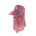 thumbnail image 2 of Sombrero de pesca de ala ancha, de malla transpirable, con protector facial desmontable y solapa para el cuello, ideal para protegerse del sol, ideal para actividades al aire libre, rosa, 2 of 8