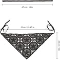 thumbnail image 5 of 2Pcs Crochet Bandana Head Kerchief Knitted Hair Scarves Crochet Hair Kerchief Tie Bcak Headwrap Floral, 5 of 5