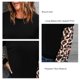 thumbnail image 4 of Sudadera de mujer de manga larga con estampado de leopardo y cuello redondo para el hogar al aire libre negro M, 4 of 5
