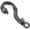 F-Metal Color: Grey Black 19cm, variant on Biker Men's Stainless Steel Wolf Head Cuban Chain Bracelet with Spring Clasp