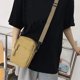 thumbnail image 5 of Bolsa de hombro cruzada, bolso de viaje para hombres, mujeres, niños, con agujero para auriculares, caqui, 5 of 6