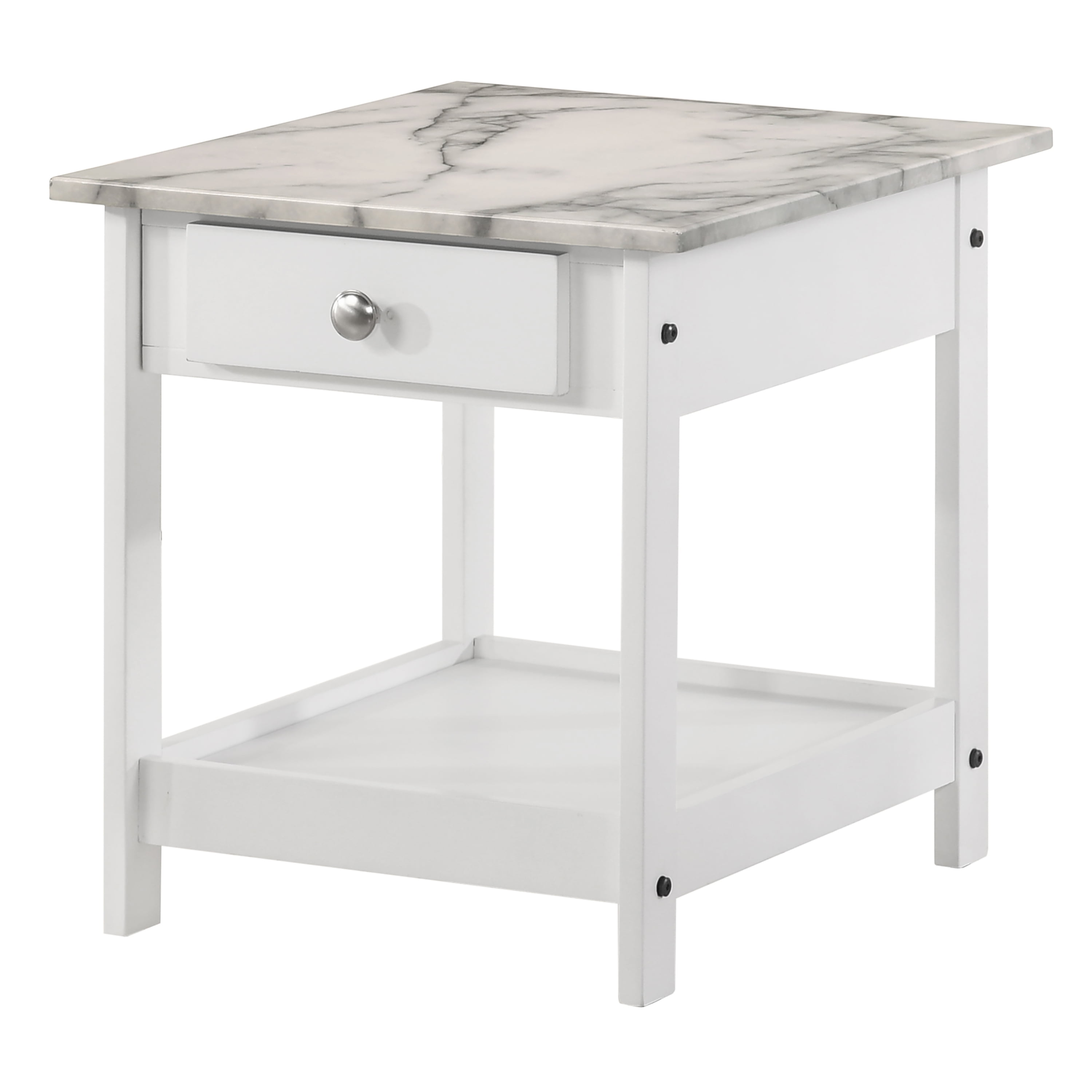 Furniture of America Umbra Storage Wood White 3-Piece Coffee Table Set